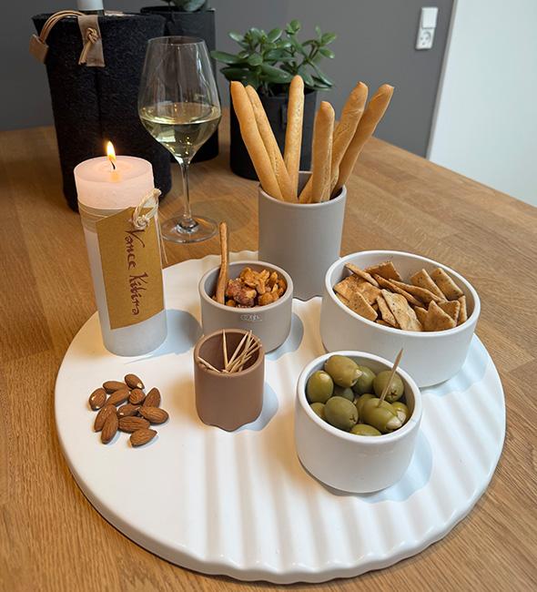 Terasz gyertyafénnyel