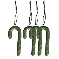 Karácsonyi kerámia Candy canes - 4db - fényes Hunting green (vadász zöld) - S Karácsonyi kerámia Candy canes - 4db - fényes Hunting green (vadász zöld) - S