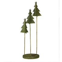 Wood'z karácsonyfa trió - Égetett olivazöld