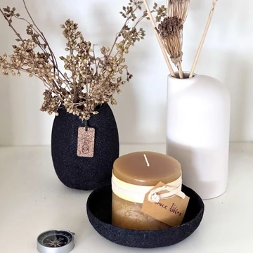 DESIGN EDIT WOOD’z és Anna váza, gyertya és tál szett – fekete/fehér DESIGN EDIT WOOD’z és Anna váza, gyertya és tál szett – fekete/fehér