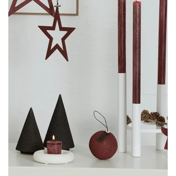 Mini oszlopgyertya (Votive) szett 4 db Wine (Bordó) árnyalatban