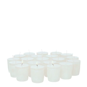 Mini oszlopgyertya (Votive) szett 4 db Snow White (Hófehér) színben Mini oszlopgyertya (Votive) szett 4 db Snow White (Hófehér) színben