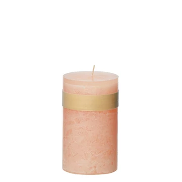 Oszlop gyertya D8-H15, Pink sand (Rózsaszín)