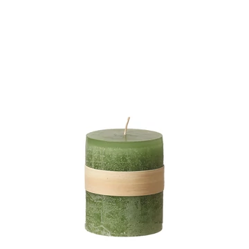 Oszlop gyertya D8-H7.5 - Turf green (Fűzöld)
