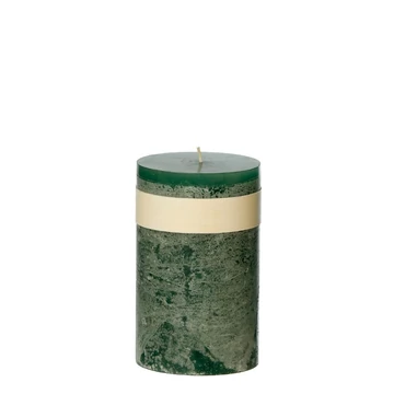 Oszlop gyertya D8-H15 Pine Green mély fenyőzöld színben Oszlop gyertya D8-H15 Pine Green mély fenyőzöld színben