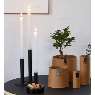 Vienna kúpos gyertyatartó fekete színben, M méret