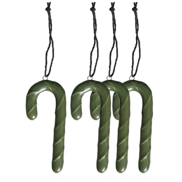 Hunting green Candy canes kerámia díszek – 4 db-os szett karácsonyra.