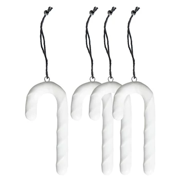Kerámia Candy canes díszek – 4 darabos fényes fehér szett karácsonyra. Kerámia Candy canes díszek – 4 darabos fényes fehér szett karácsonyra.