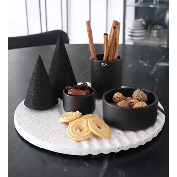 Wave kör alakú alátét - fehér mix - XL