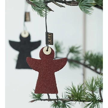 WOOD’z angyalpár fehér színben – kézzel formált karácsonyi dekoráció