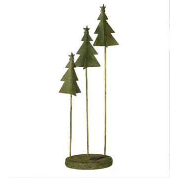 WOOD’z karácsonyfák trió égetett olivazöld színben – skandináv design dekoráció