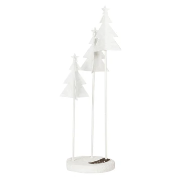 WOOD’z karácsonyfák trió fehér színben – kézzel formált karácsonyi dekoráció