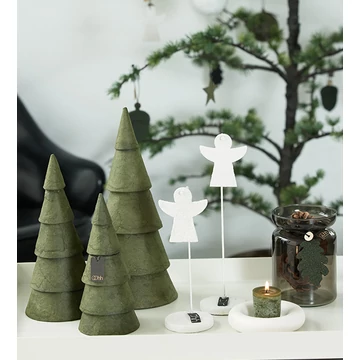 WOOD’z angyalpár fehér színben – kézzel formált karácsonyi dekoráció