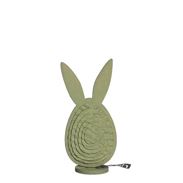 Húsvéti füles tojás dísz 2 db - zsályazöld - s