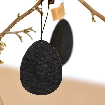 Húsvéti tojások dobozban, 6 db - fekete