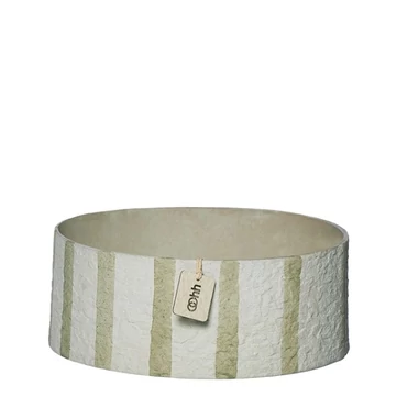 Zsályazöld Hampton kaspó/tál – zero waste papírból, M méret