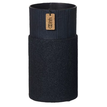 Jubilee kollekció – sötétkék, kézzel készült váza újrahasznosított papírból fűrészporos felülettel