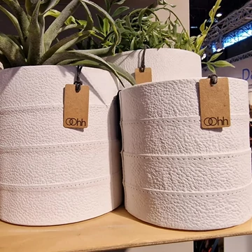 TOSZKÁNA zero waste kaspó - fehér - S