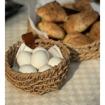 Szőtt asztali papírkosár szett - natúr - S