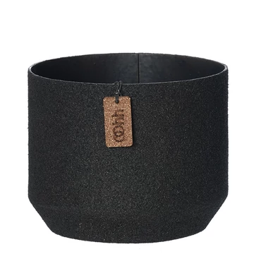 WOOD’z Alba kaspó fekete színben, különleges szoborszerű formával