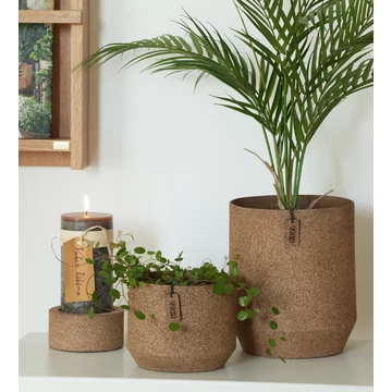 WOOD’z Alba kaspó – Natúr – L méret, magasított forma, vízálló kivitel