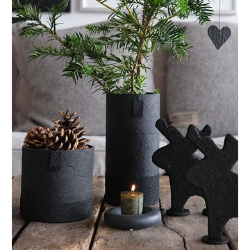 WOOD’z Edge váza fekete színben – kézzel készült, skandináv design