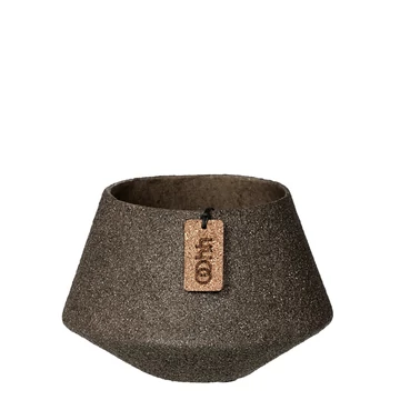 WOOD’z Angle kaspó dekoráció kávé színben, újrahasznosított papírból, kézzel készítve Srí Lankán