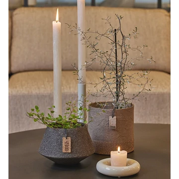 WOOD’z Angle kaspó dekoráció kávé színben, újrahasznosított papírból, kézzel készítve Srí Lankán