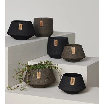 WOOD’z Angle kaspó és tároló – Kávé – L – karakteres szögletes forma kézi kivitelben