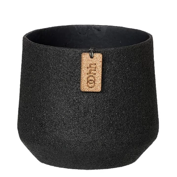 WOOD’z fekete kaspó kézzel készült újrahasznosított papírból, M méret