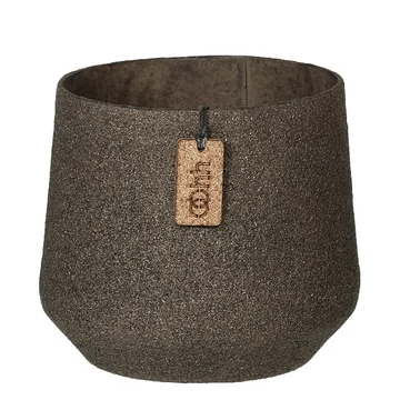 WOOD’z kaspó kávé színben, újrahasznosított papírból, M méretben
