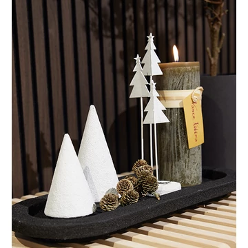 WOOD’z ovális tálca Ash (Fekete) kézzel készítve