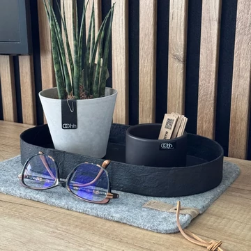 WOOL Zero waste gyapjú alátét, téglalap - szürke