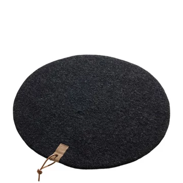 WOOL Zero waste gyapjú alátét - 36cm - faszén színű