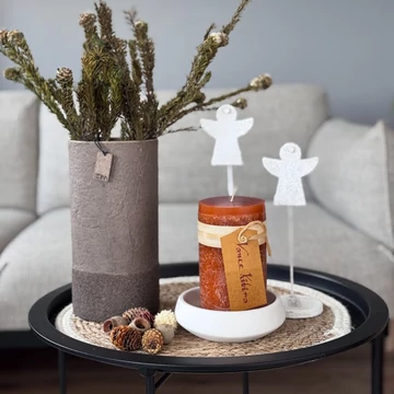 HJERTE ajándékcsomag – taupe WOOD’z váza, fehér Ania tál és angyalpár HJERTE ajándékcsomag – taupe WOOD’z váza, fehér Ania tál és angyalpár