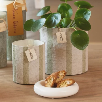 Hampton papír kaspók S és L méretben Ania homok színű tálkával