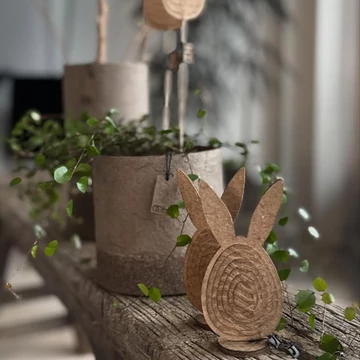 WOOD’z Edge taupe kaspó papír húsvéti tojásokkal