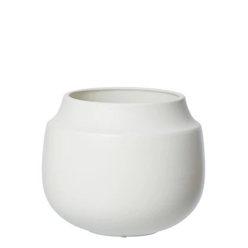 AYA kaspó/váza, homokszórt felület - fehér - S