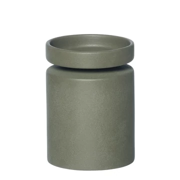 Ania Duo váza és gyertyatartó égetett olívazöld színben, S méretben