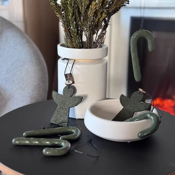 Ania Duo váza és gyertyatartó fehér kerámiából, S méretben