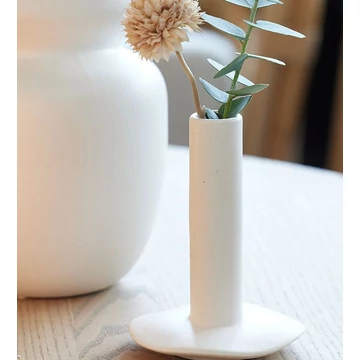 Lily kerámia váza - matt fehér - XS