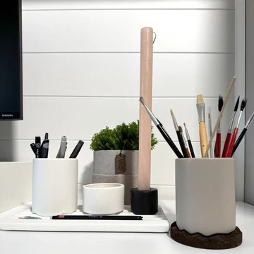 Wave gyertyatartó pár - matt fekete - XS