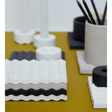 Wave kerámia alátét - matt fehér - L