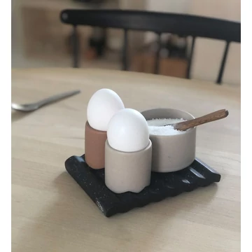 Wave tojástartó párban - matt bézs - S