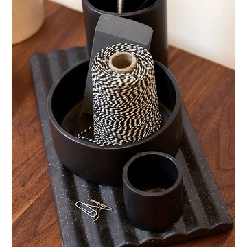 Wave kerámia alátét - matt fekete mix - XL