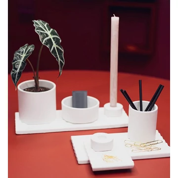 Wave kerámia alátét - matt fehér - S