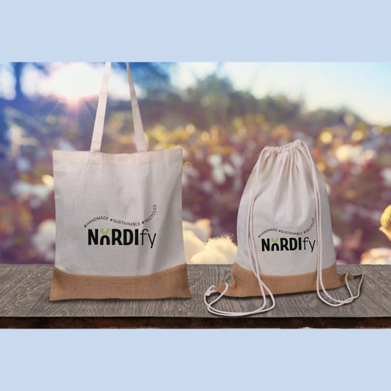 NORDIfy logózott termékek - vászontáska és vászon hátizsák tudatosan élőknek