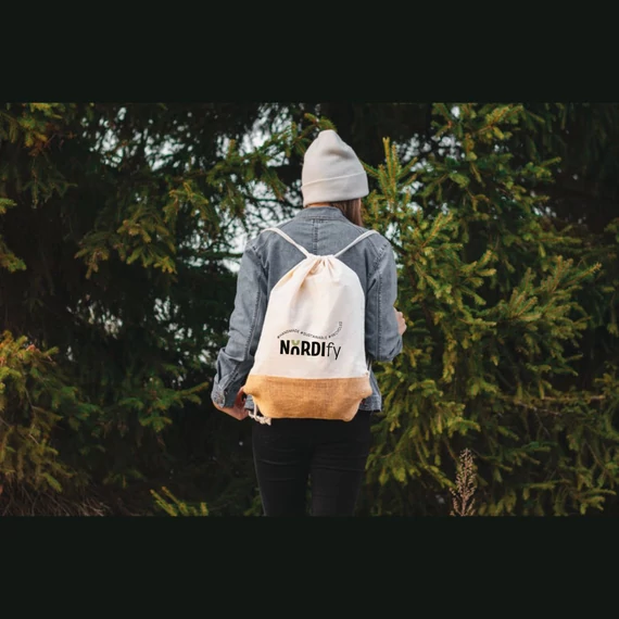 Logózott NORDIfy  vászon hátizsák 