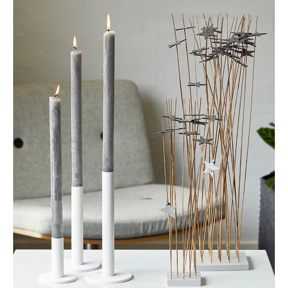 Light Grey kúpos gyertyák elegáns asztali dekorációhoz