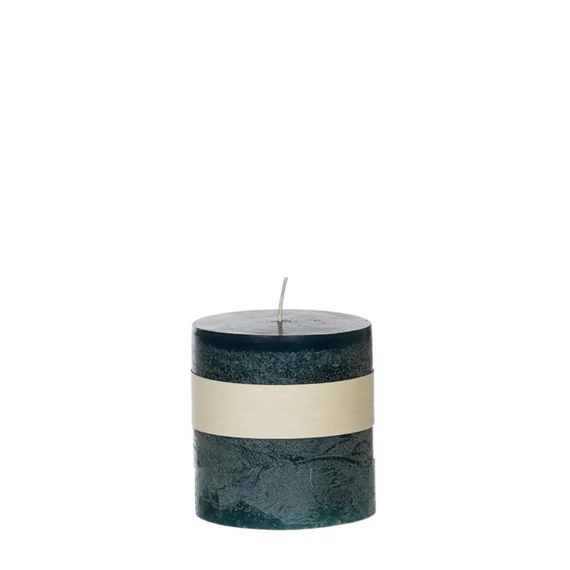 Oszlop gyertya D8-H7,5 Petróleum kékeszöld színben